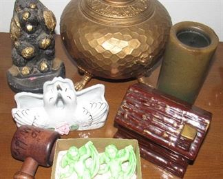 Lot 37- Large lot of Miscellaneous Items, dog, bank Etc. 25.00                                                                                         