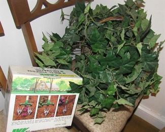 Lot 43- Cultivator and Decorative flowers in basket $15.00                                                                    