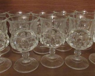 Lot 49- 10 small glasses $10.00                                      