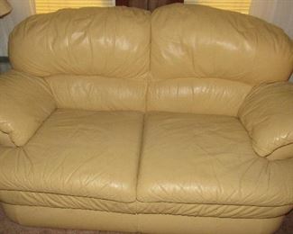 Lot 78 - Nice Leather Love Seat $120.00                     