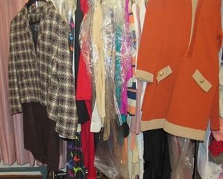 Lot 111 - Huge lot of vintage clothing, suits, gowns & dresses $150.00