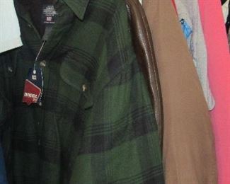 Lot 115 - Large lot of winter jackets, leather jacket and other jackets $80.00