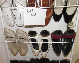 Lot 128 Lot of 9 pair of shoes size 9 - 9 1/2 $25.00