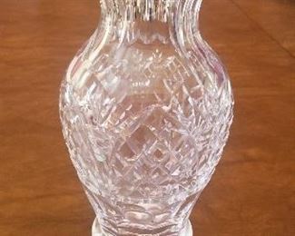 LOT D31 - $95 - WATERFORD CRYSTAL VASE 9" X 5"