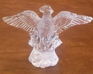 LOT D32 - $125 - WATERFORD CRYSTAL EAGLE 8" X 7"