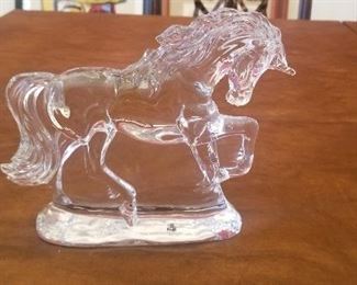 LOT D35 - $125 - WATERFORD CRYSTAL HORSE 6 1/2" X 7 1/2"