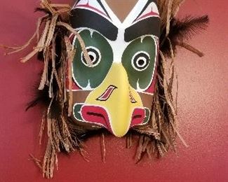 LOT S9 - $95 - NATIVE AMERICAN OWL MASK BY ALFRED SCOW