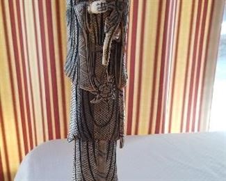 LOT S12 - $45 - TALL CHINESE STATUE 19 1/2" X 4 1/2"