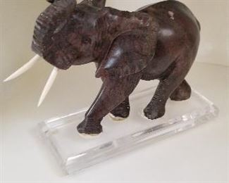 LOT S59- $45- ELEPHANT ON STAND ( SMALL CHIP)