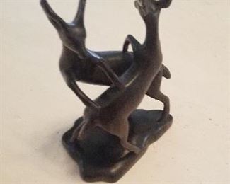 LOT S147 - $25 - TWO DEER 4 1/2" X 3 1/2" SIGNED