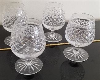 LOT S162 - $20 - FOUR PIECE COGNAC GLASSES, MADE IN SCOTLAND 5" X 3"