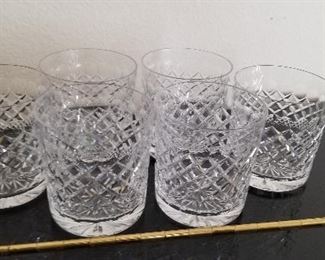 LOT S164 - $30 - SET OF SIX WHISKEY GLASSES, MADE IN SCOTLAND 3 1/2" X 3 1/4" 