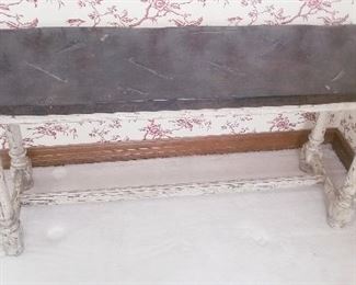 LOT F33 - $160 - VINTAGE DISTRESSED CONSOLE TABLE (AS IS)