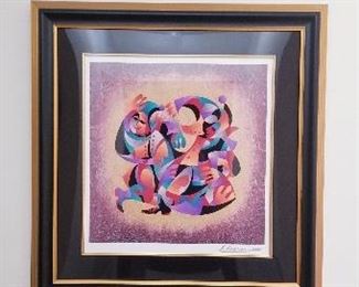 LOT A1- $450- ANATOLE KRANSNYANSKY, SERIGRAPH " POETRY IN MOTION" 27 1/2 X 28 1/2 H