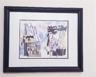 LOT A5- $1150 - BAROUR JAKUPSON, SIGNED AND NUMBERED WATER COLOR 18 1/2 X 22 1/4