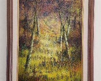 LOT A12- $250- ORIGINAL OIL BY H.T ANDERSON TITLED " WILD FLOWERS" 21 1/2X 29 1/2