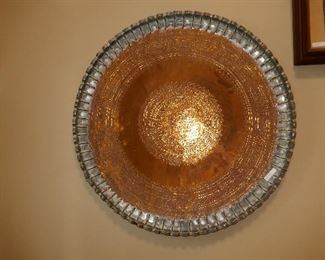 FINE Large Iranian Hand Hammered Tray