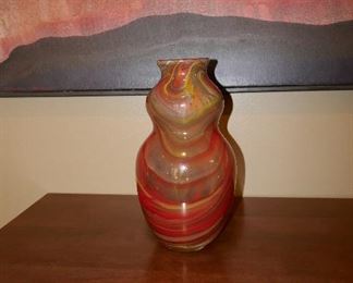 Signed FENTON Art Glass Vase