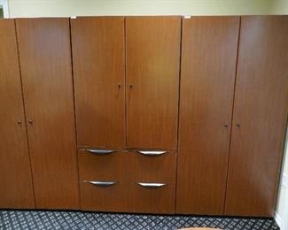 Set of 3 modern office cabinets