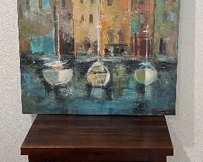 Street Art, Wooden Side Cabinet Mahogany