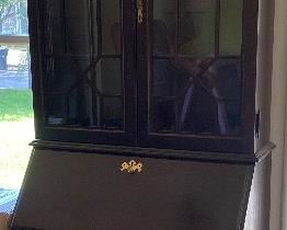 Vasper Reproduction of an Antique Mahogany Secretary Desk/Hutch