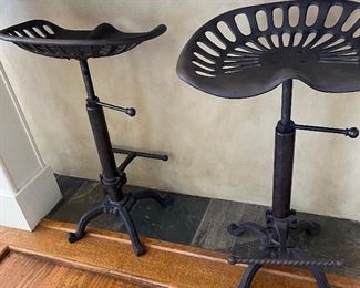 Forge Farmhouse Tractor Seat Stool Industrial Black