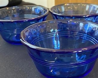Pyrex Cobalt Blue Custard Dishes