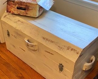 Chest Hand Painted & Distressed, Box of Scentsy Candle Squares