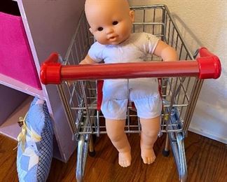Melissa & Doug Childs Grocery Cart, Corelle French Baby Doll