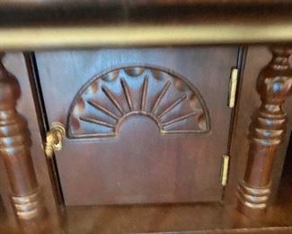 Vasper Reproduction of an Antique Mahogany Secretary Desk/Hutch