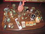 Misc glass and metal antiques