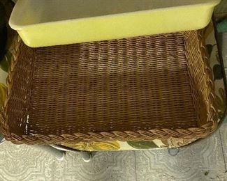 70. Vintage Pyrex Rectangle Dish with Serving Basket $10
