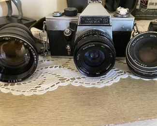 72. Vintage Hainmex Praktica LIL 35 mm Camera with Rokinon 1:28 F=28 Lens. $15. Hanimar 1:28 ,Pentacon Auto Lens 1.8/50 Lens