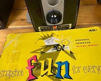 80. Vintage Brownie Hawkeye Flash Model Camera with Directions $6