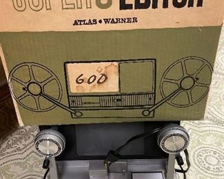 87. Super 8 Editor Atlas Warner #600 Comes with Original Box and Directions $25