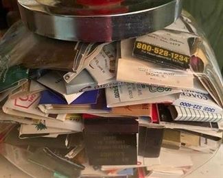 113. Glass Canister filled with Matches $20