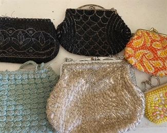 191. Vintage 6 Beaded Evening Bags,Coin Purse $10
