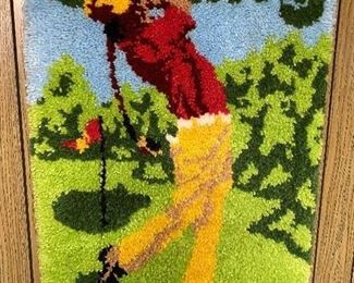 118. Golfing Hook Rug $6