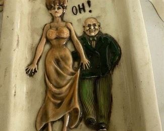 261. Old Perverted Man..Ashtray.. Ceramic $10