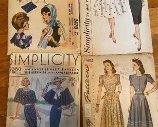232. Vintage 4 Sewing Patterns $12
