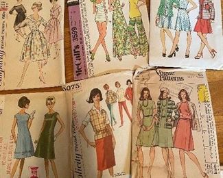 233. Vintage 6 Sewing Patterns $15