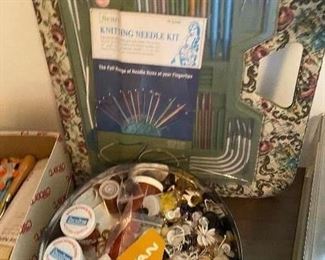 236. Vintage Knitting Needles NRFP $20, Vintage Buttons $12