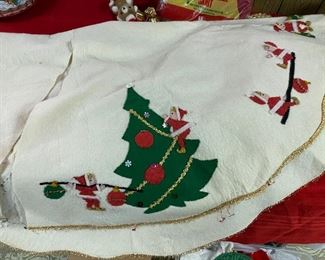 285. Vintage Hand Made Sequin Felt Tree Skirts $ 25