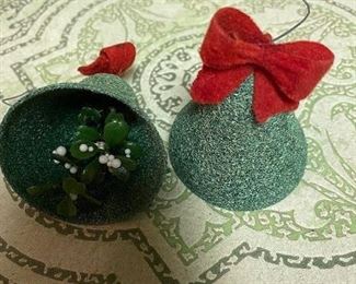 288. Vintage Sugar Bells, With Red Bows $6 (pair)