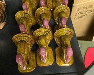 308. Vintage Ceramic Turkey Napkin Holders (12) $12