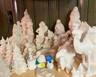 314. Unpainted/Not fired. Ceramic Pieces..FULL LOT $39