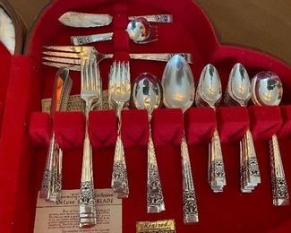 99. Inside Sweetheart Shape Chest. Community Plate. Coronation Pattern 1936