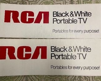 322. Vintage RCA Black White Signs. (2) $4