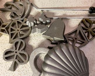 26. Hirco Rosette Pastry Irons with 2 Handles $10 