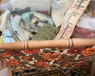 242. Vintage Knitting Bag filled $10